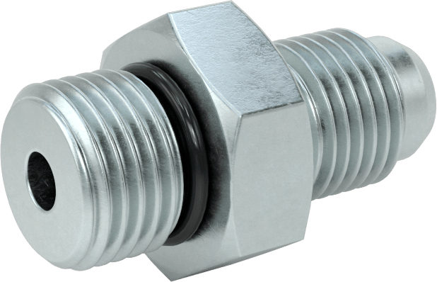 Çelik Boru için 30 Derece Genişletilmiş Bağlantı Parçası, Erkek Adaptör, 3/8“ Boru Dış Çapı x 9/16”-18 Boru
