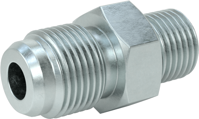 Çelik Boru için 30 Derece Genişletilmiş Bağlantı Parçası, Erkek Adaptör, 1/2“ Boru Dış Çapı x 9/16”-18 Boru için