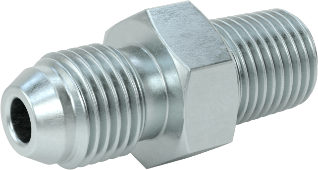 Çelik Boru için 30 Derece Genişletilmiş Bağlantı Parçası, Erkek Adaptör, 3/8" Boru Dış Çapı x 1/4 BSPT Boru için