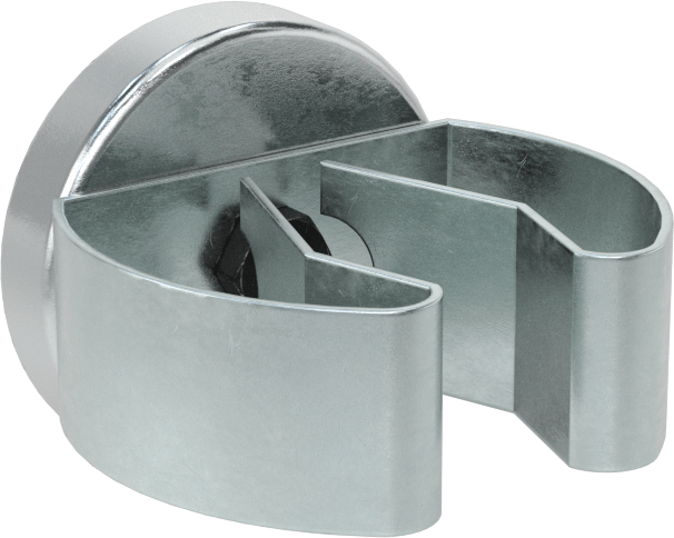 Manyetik Montajlı Alet Tutucu, Yaylı Klips, 3/4“ ila 1-1/8” Ürün Çapı, Çinko Kaplı Çelik