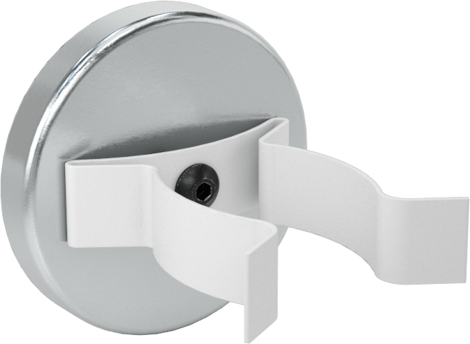 Manyetik Montajlı Alet Tutucu, Yaylı Klips, 5/8“ ila 1-1/4” Parça Çapı, Naylon Kaplı Çelik