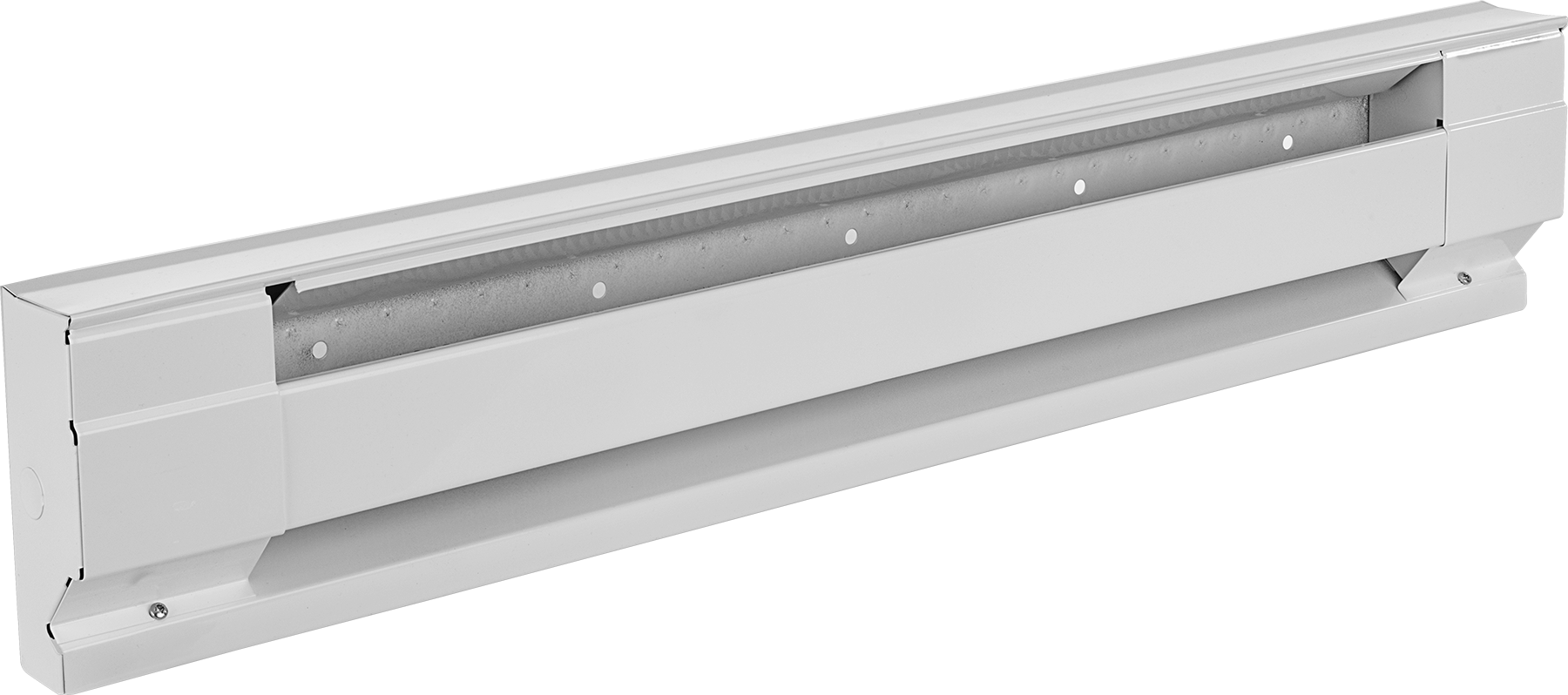 Küçük Alan Elektrikli Süpürgelik Isıtıcısı, Yüzeye Montaj, 120V AC, 2500 Btu/hr., Beyaz