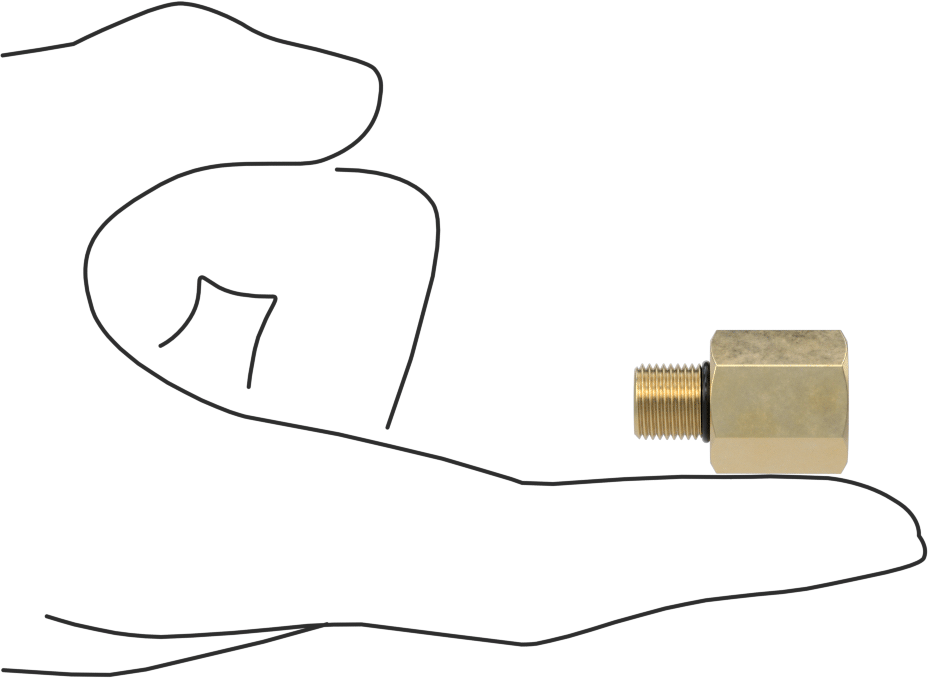 Orta Basınçlı Pirinç Dişli Boru Bağlantı Elemanı, Düz Adaptör, 1/8 NPT Dişi x 1/8 BSPP Erkek