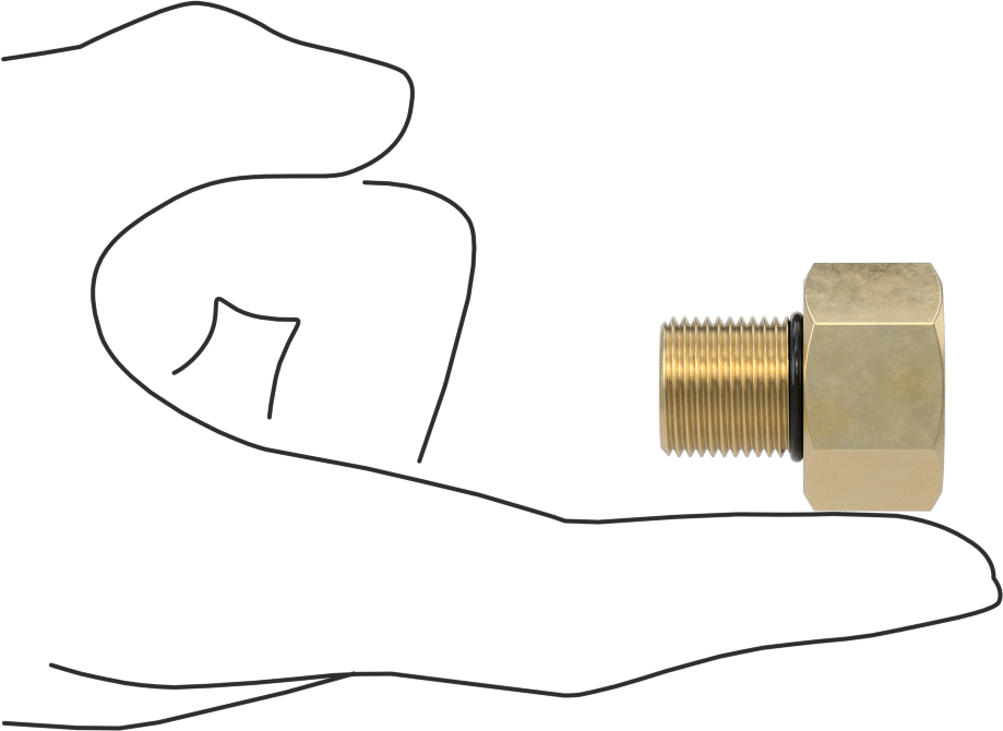 Orta Basınçlı Pirinç Dişli Boru Bağlantı Elemanı, Düz Adaptör, 3/8 NPT Dişi x 3/8 BSPP Erkek