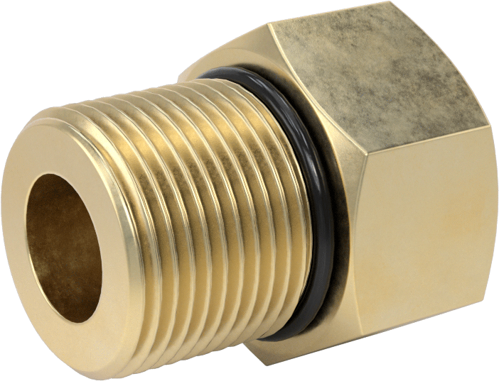 Orta Basınçlı Pirinç Dişli Boru Bağlantı Elemanı, Düz Adaptör, 3/4 NPT Dişi x 3/4 BSPP Erkek