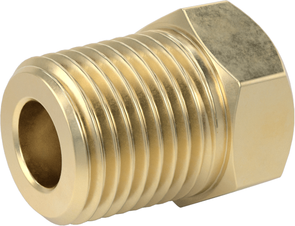 Orta Basınçlı Pirinç Dişli Boru Bağlantı Elemanı, Redüksiyon Adaptörü, 1/16 BSPT Dişi x 1/8 NPT Erkek