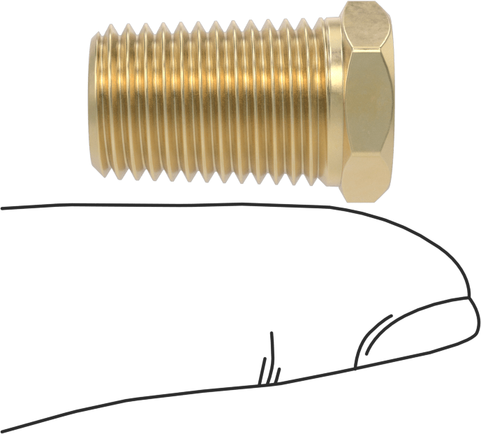 Orta Basınçlı Pirinç Dişli Boru Bağlantı Elemanı, Redüksiyon Adaptörü, 1/8 BSPT Dişi x 1/4 NPT Erkek