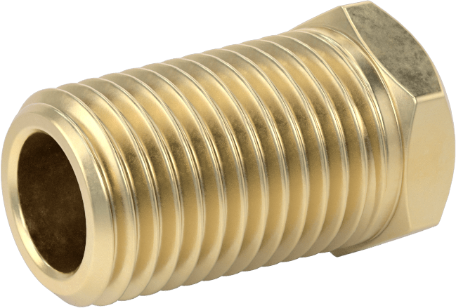 Orta Basınçlı Pirinç Dişli Boru Bağlantı Elemanı, Redüksiyon Adaptörü, 1/8 BSPT Dişi x 1/4 NPT Erkek