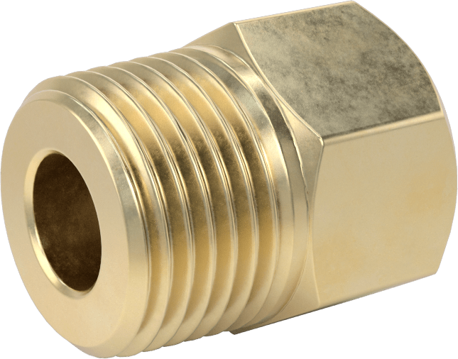 Orta Basınçlı Pirinç Dişli Boru Bağlantı Elemanı, Redüksiyon Adaptörü, 1/8 BSPT Dişi x 3/8 NPT Erkek