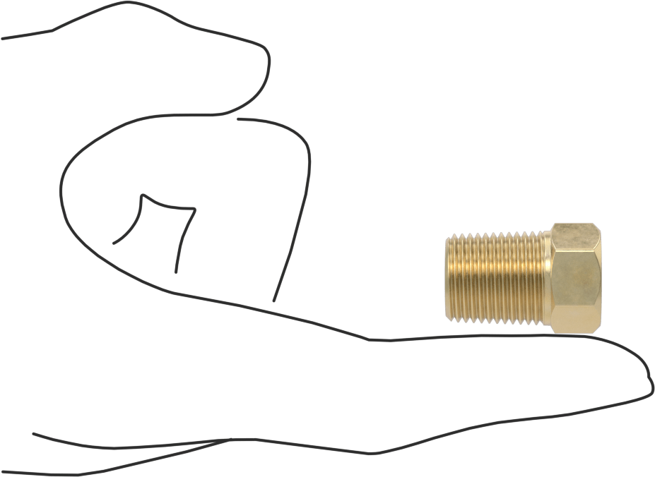 Orta Basınçlı Pirinç Dişli Boru Bağlantı Elemanı, Redüksiyon Adaptörü, 1/4 BSPT Dişi x 3/8 NPT Erkek