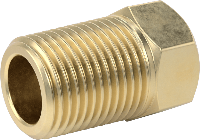 Orta Basınçlı Pirinç Dişli Boru Bağlantı Elemanı, Redüksiyon Adaptörü, 1/4 BSPT Dişi x 3/8 NPT Erkek
