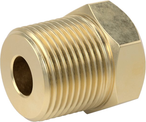 Orta Basınçlı Pirinç Dişli Boru Bağlantı Elemanı, Redüksiyon Adaptörü, 1/4 BSPT Dişi x 3/4 NPT Erkek