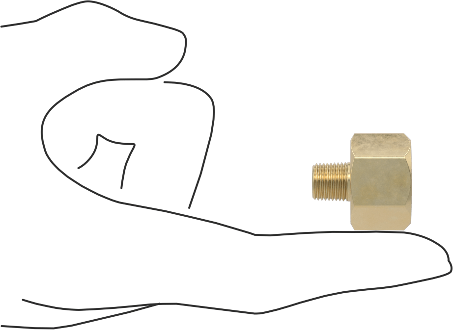 Orta Basınçlı Pirinç Dişli Boru Bağlantı Elemanı, Redüksiyon Adaptörü, 3/8 BSPT Dişi x 1/8 NPT Erkek
