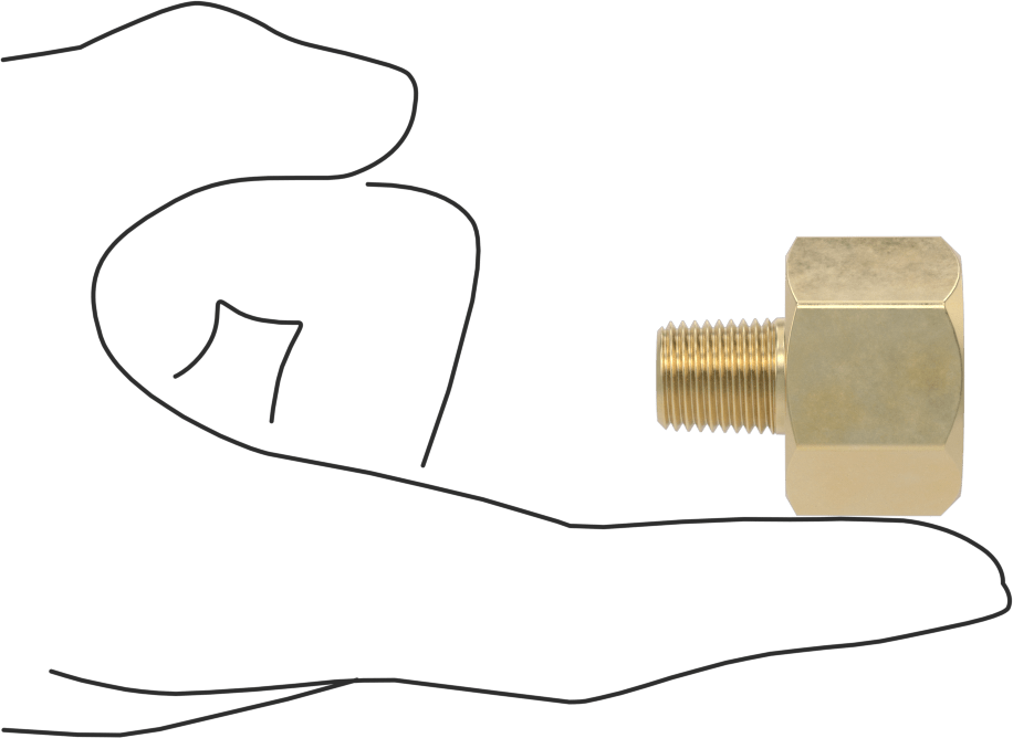 Orta Basınçlı Pirinç Dişli Boru Bağlantı Elemanı, Redüksiyon Adaptörü, 3/4 BSPT Dişi x 1/4 NPT Erkek