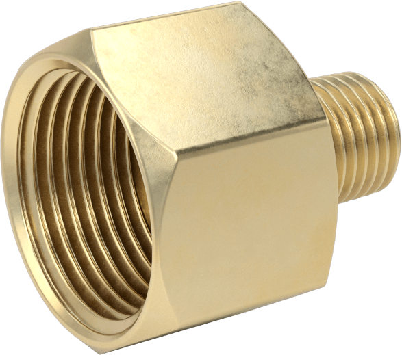 Orta Basınçlı Pirinç Dişli Boru Bağlantı Elemanı, Redüksiyon Adaptörü, 3/4 BSPT Dişi x 1/4 NPT Erkek