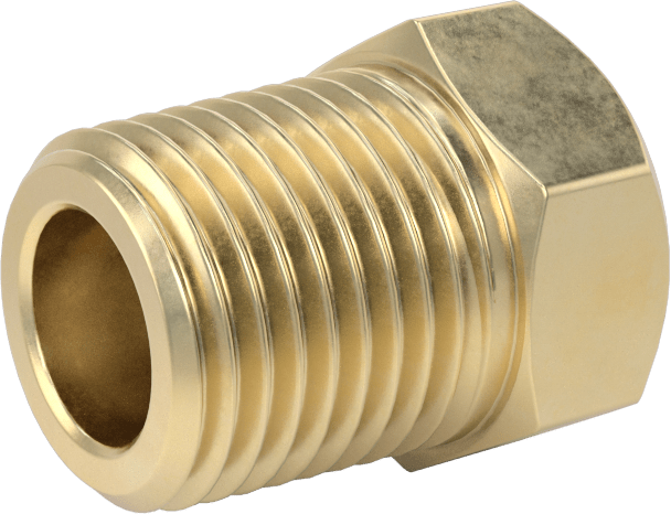 Orta Basınçlı Pirinç Dişli Boru Bağlantı Elemanı, Redüksiyon Adaptörü, 1/16 BSPP Dişi x 1/8 NPT Erkek