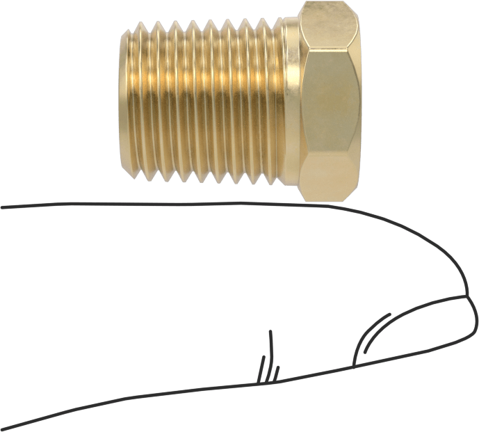 Orta Basınçlı Pirinç Dişli Boru Bağlantı Elemanı, Redüksiyon Adaptörü, 1/16 BSPP Dişi x 1/4 NPT Erkek