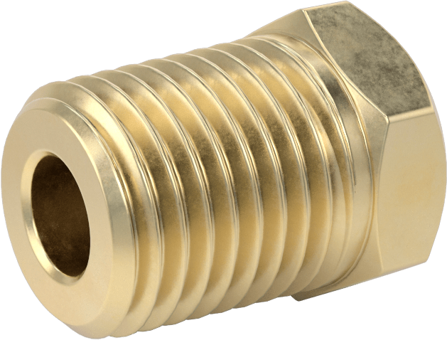 Orta Basınçlı Pirinç Dişli Boru Bağlantı Elemanı, Redüksiyon Adaptörü, 1/16 BSPP Dişi x 1/4 NPT Erkek