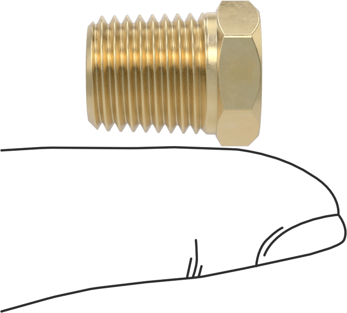 Orta Basınçlı Pirinç Dişli Boru Bağlantı Elemanı, Redüksiyon Adaptörü, 1/8 BSPP Dişi x 1/4 NPT Erkek