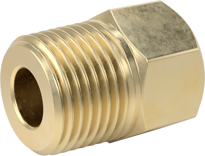 Orta Basınçlı Pirinç Dişli Boru Bağlantı Elemanı, Redüksiyon Adaptörü, 1/8 BSPP Dişi x 3/8 NPT Erkek