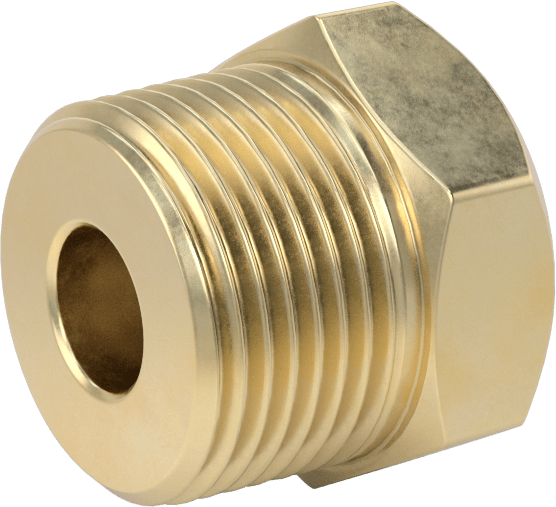 Orta Basınçlı Pirinç Dişli Boru Bağlantı Elemanı, Redüksiyon Adaptörü, 1/4 BSPP Dişi x 3/4 NPT Erkek