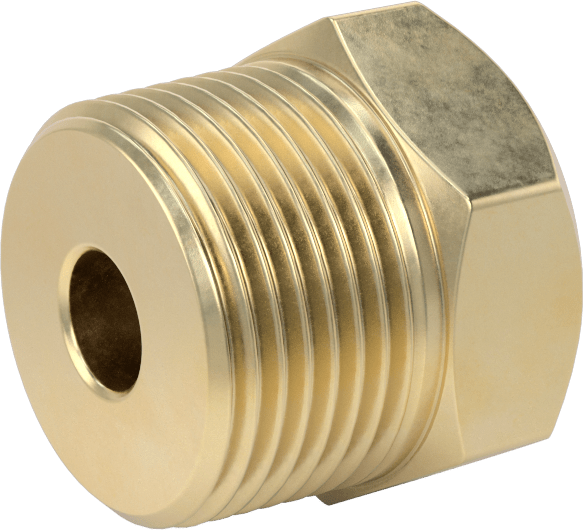 Orta Basınçlı Pirinç Dişli Boru Bağlantı Elemanı, Redüksiyon Adaptörü, 1/4 BSPP Dişi x 1 NPT Erkek