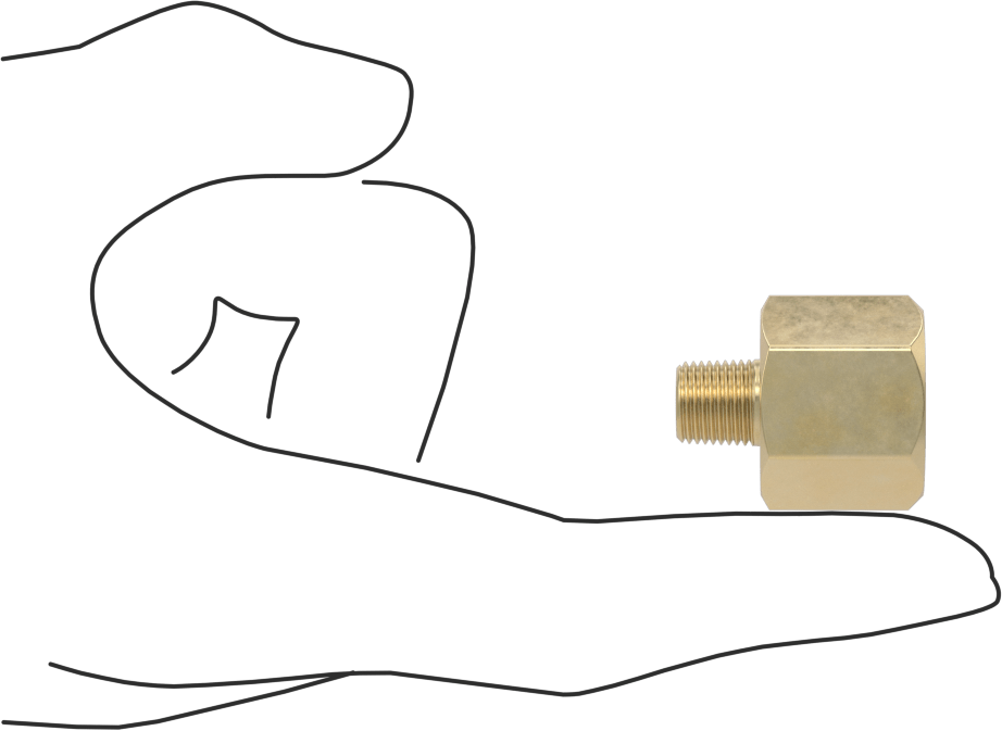 Orta Basınçlı Pirinç Dişli Boru Bağlantı Elemanı, Redüksiyon Adaptörü, 3/8 BSPP Dişi x 1/8 NPT Erkek