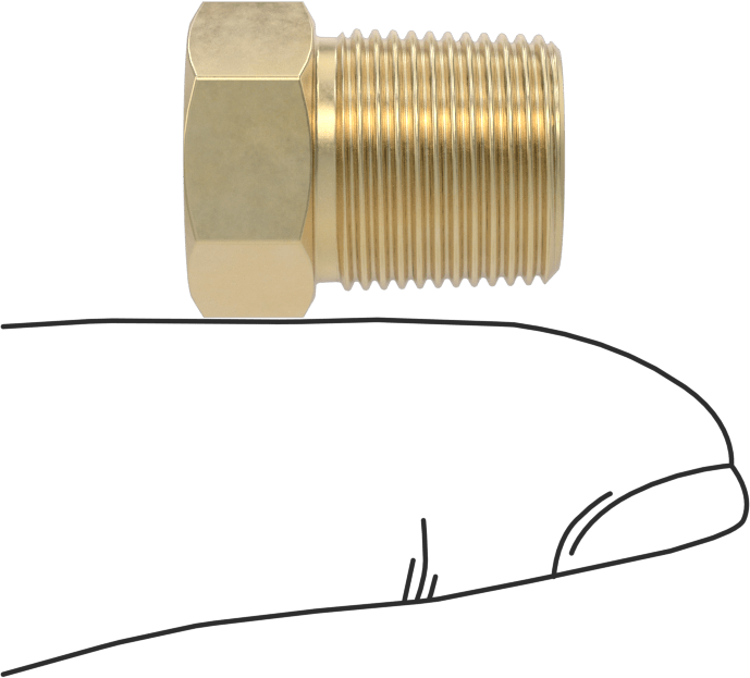 Orta Basınçlı Pirinç Dişli Boru Bağlantı Elemanı, Redüksiyon Adaptörü, 1/8 NPT Dişi x 1/4 BSPT Erkek