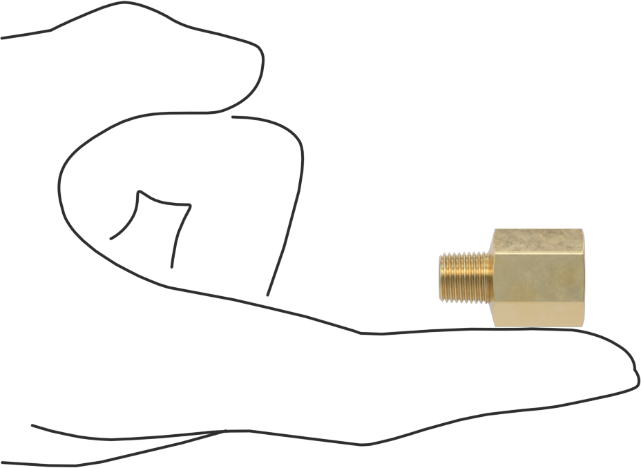 Orta Basınçlı Pirinç Dişli Boru Bağlantı Elemanı, Redüksiyon Adaptörü, 1/4 NPT Dişi x 1/8 BSPT Erkek