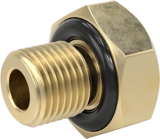 Orta Basınçlı Pirinç Dişli Boru Bağlantı Elemanı, Redüksiyon Adaptörü, 1/16 NPT Dişi x 1/8 BSPP Erkek
