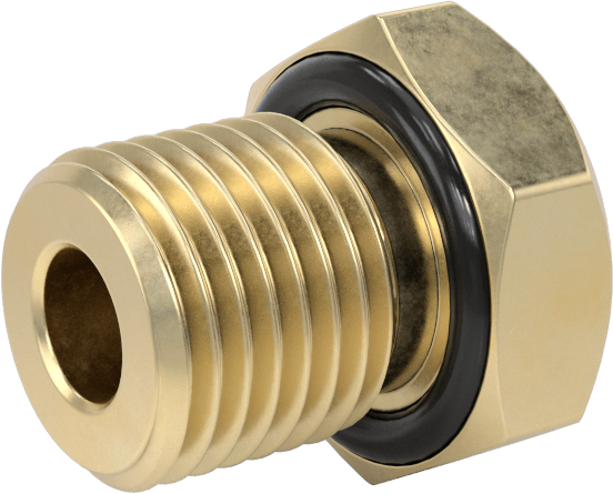 Orta Basınçlı Pirinç Dişli Boru Bağlantı Elemanı, Redüksiyon Adaptörü, 1/16 NPT Dişi x 1/4 BSPP Erkek