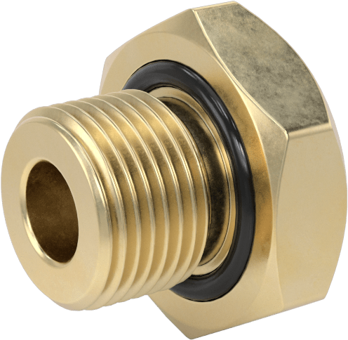 Orta Basınçlı Pirinç Dişli Boru Bağlantı Elemanı, Redüksiyon Adaptörü, 1/8 NPT Dişi x 3/8 BSPP Erkek