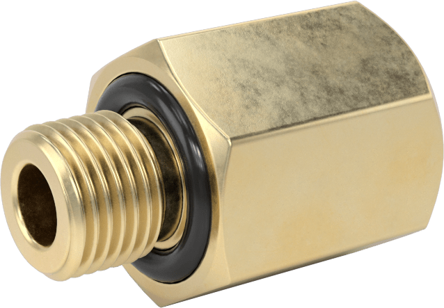 Orta Basınçlı Pirinç Dişli Boru Bağlantı Elemanı, Redüksiyon Adaptörü, 1/4 NPT Dişi x 1/8 BSPP Erkek