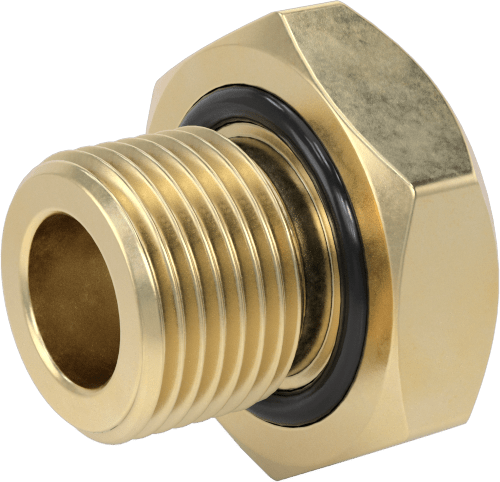 Orta Basınçlı Pirinç Dişli Boru Bağlantı Elemanı, Redüksiyon Adaptörü, 1/4 NPT Dişi x 3/8 BSPP Erkek