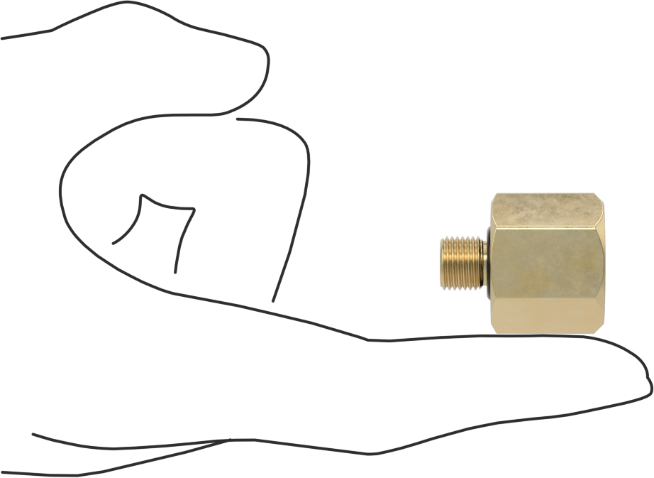 Orta Basınçlı Pirinç Dişli Boru Bağlantı Elemanı, Redüksiyon Adaptörü, 3/8 NPT Dişi x 1/8 BSPP Erkek