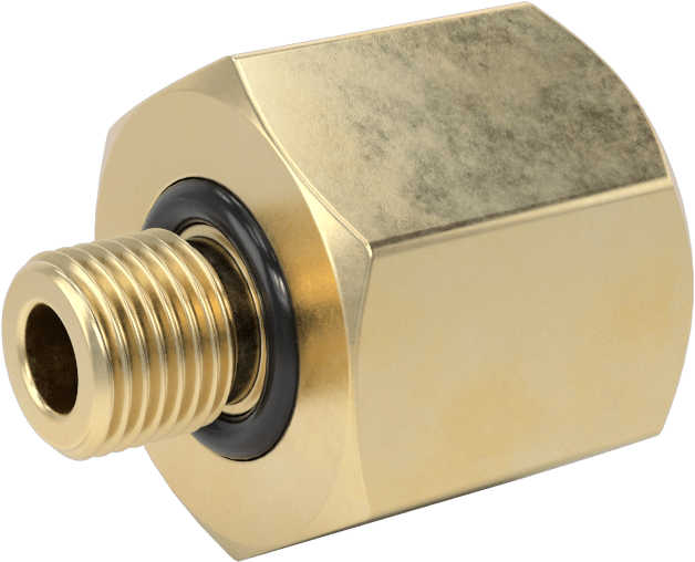 Orta Basınçlı Pirinç Dişli Boru Bağlantı Elemanı, Redüksiyon Adaptörü, 3/8 NPT Dişi x 1/8 BSPP Erkek
