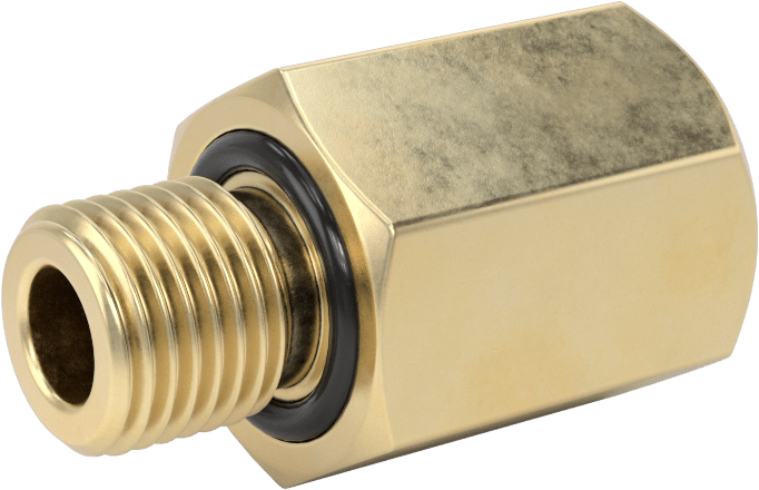 Orta Basınçlı Pirinç Dişli Boru Bağlantı Elemanı, Redüksiyon Adaptörü, 3/8 NPT Dişi x 1/4 BSPP Erkek