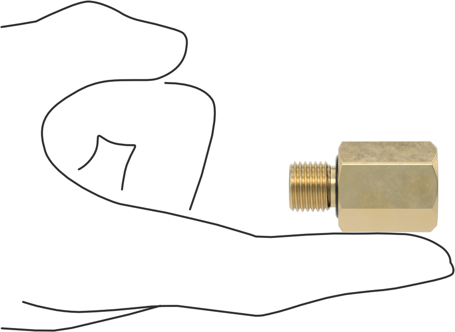 Orta Basınçlı Pirinç Dişli Boru Bağlantı Elemanı, Redüksiyon Adaptörü, 3/8 NPT Dişi x 1/4 BSPP Erkek