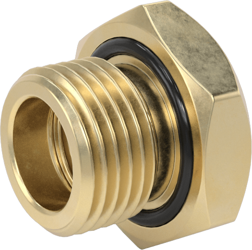 Orta Basınçlı Pirinç Dişli Boru Bağlantı Elemanı, Redüksiyon Adaptörü, 3/8 NPT Dişi x 1/2 BSPP Erkek