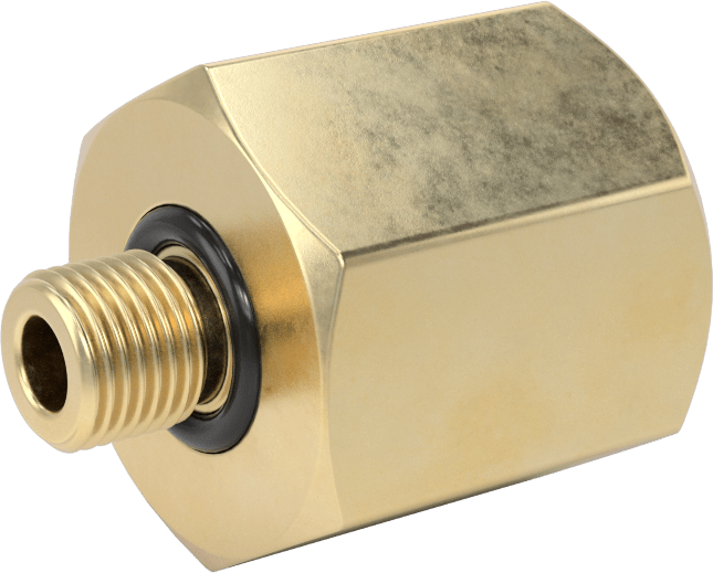 Orta Basınçlı Pirinç Dişli Boru Bağlantı Elemanı, Redüksiyon Adaptörü, 1/2 NPT Dişi x 1/8 BSPP Erkek