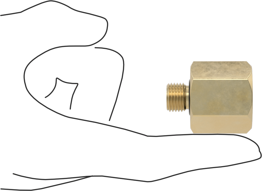 Orta Basınçlı Pirinç Dişli Boru Bağlantı Elemanı, Redüksiyon Adaptörü, 3/4 NPT Dişi x 1/4 BSPP Erkek