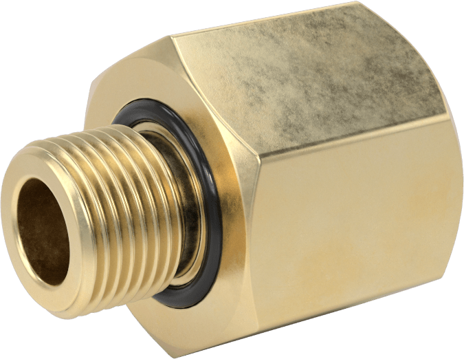 Orta Basınçlı Pirinç Dişli Boru Bağlantı Elemanı, Redüksiyon Adaptörü, 3/4 NPT Dişi x 3/8 BSPP Erkek