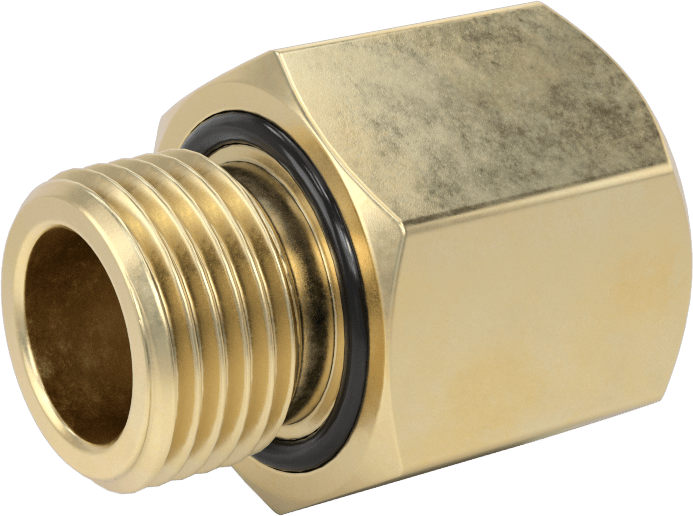 Orta Basınçlı Pirinç Dişli Boru Bağlantı Elemanı, Redüksiyon Adaptörü, 3/4 NPT Dişi x 1/2 BSPP Erkek