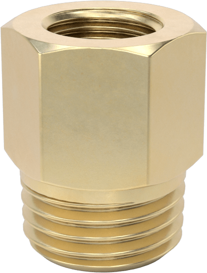 Orta Basınçlı Pirinç Dişli Boru Bağlantı Elemanı, Redüksiyon Adaptörü, 1/8 BSPT Dişi x 1/4 NPT Erkek