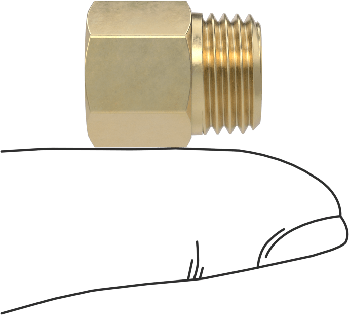 Orta Basınçlı Pirinç Dişli Boru Bağlantı Elemanı, Redüksiyon Adaptörü, 1/8 BSPT Dişi x 1/4 NPT Erkek