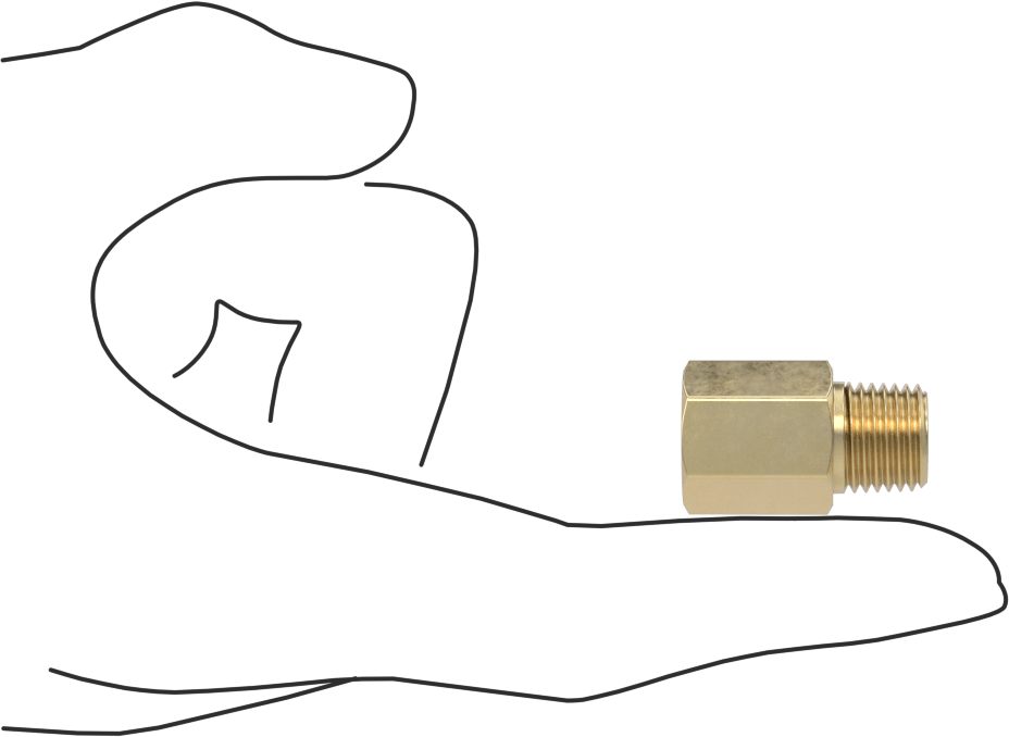 Orta Basınçlı Pirinç Dişli Boru Bağlantı Elemanı, Düz Adaptör, 1/4 NPT Dişi x 1/4 BSPT Erkek