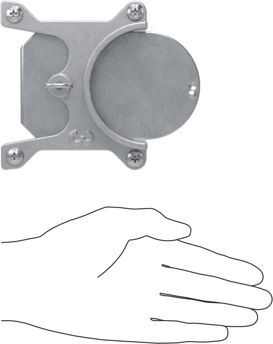 Galvanizli Çelik Kayanlı Kolay Kurulumlu Patlama Kapısı, Kanal Boyutu 3, 4-1/2“ Genişlik x 6” Yükseklik x 2-1/4" Derinlik Toplam