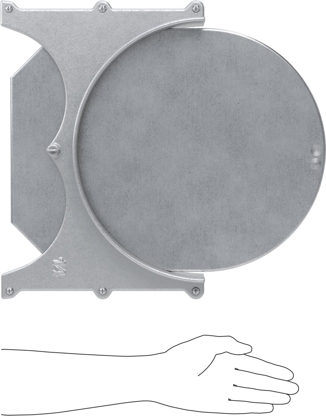 Galvanizli Çelik Kayanlı Kolay Kurulumlu Patlama Kapısı, Kanal Boyutu 14, 16-1/2“ Genişlik x 23-1/2” Toplam Yükseklik