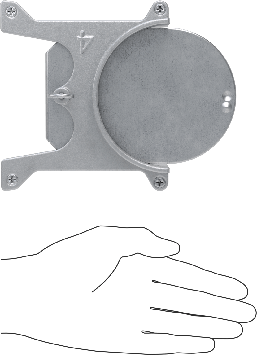 Galvanizli Çelik Kayanlı Kolay Kurulumlu Patlama Kapısı, Kanal Boyutu 4, 5-5/8“ Genişlik x 7-1/8” Yükseklik x 2-3/8" Derinlik Toplam