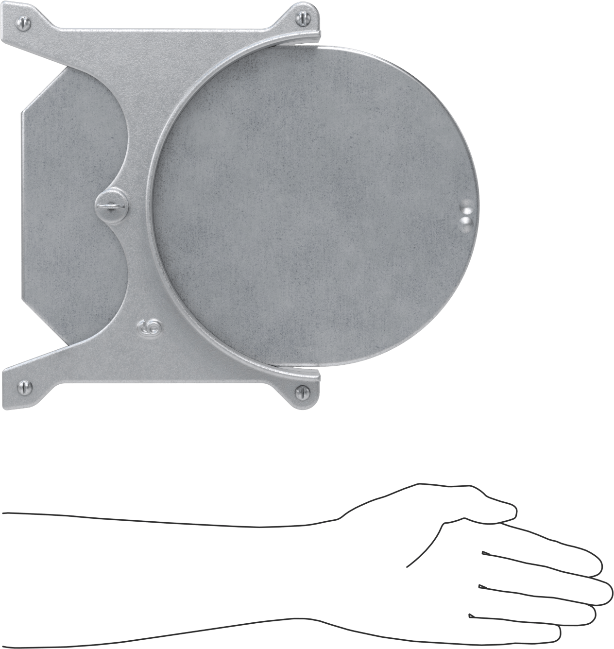 Galvanizli Çelik Kayanlı Kolay Kurulumlu Patlama Kapısı, Kanal Boyutu 9, 11“ Genişlik x 15-1/2” Toplam Yükseklik